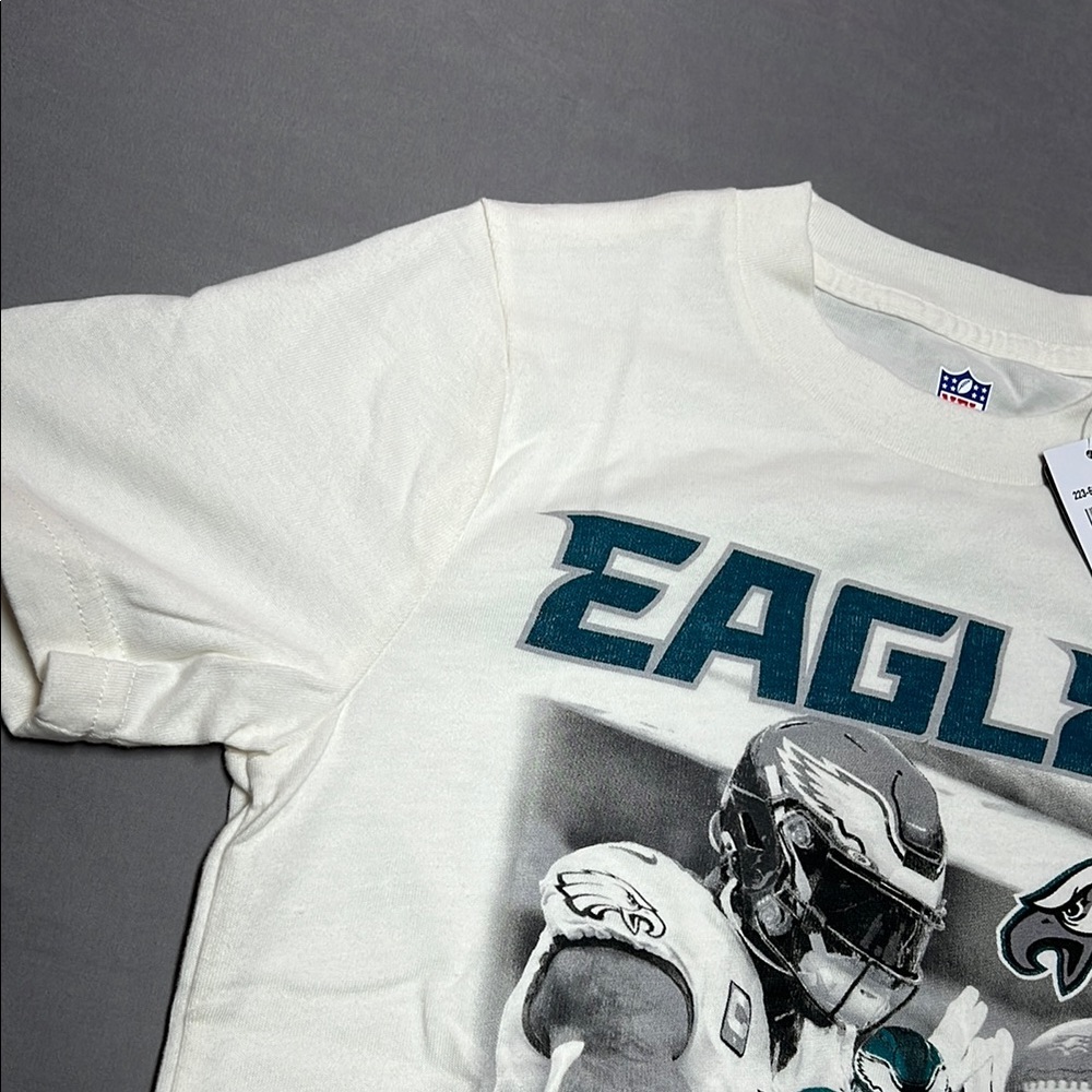 NFL Eagles Graphic T-Shirt - White kids size 11/12 AJ. Brown nfl Super Bowl - Picture 16 of 16
